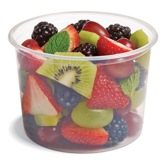 16oz PLASTIC DELI CONTAINER CLEAR - MEDIUM WEIGHT - WOODYS -  (10X50PCS) - 500CT - #704