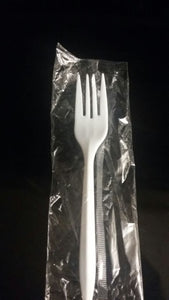 MEDIUM WEIGHT PP PLASTIC FORK & NAPKIN KIT - TOVA  (10X100PCS) 1000CT #704