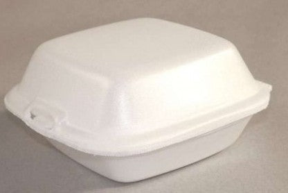 4.5''X 6'' 1 COMP FOAM LUNCH BOX -WHITE- HINGED- TERMOPAC -4X125PCS- 500CT   #316-TPAC