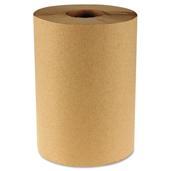 8''X350FT PAPER TOWELS ROLL -BROWN -HARDWOUND PREMIUM BRAND - 12 ROLLS (#117)