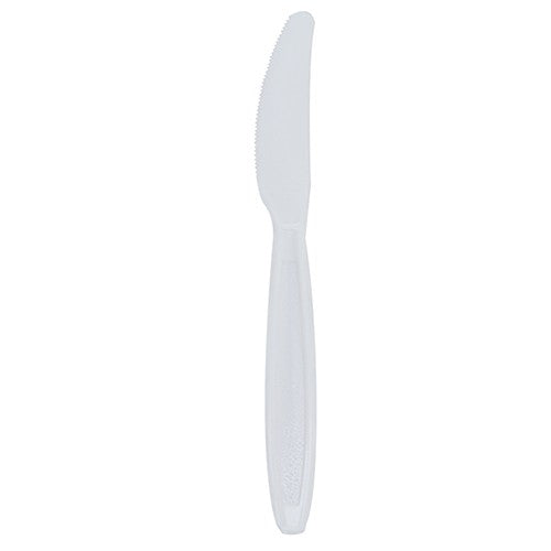 EXTRA HEAVY WEIGHT PP PLASTIC KNIFE -WHITE  UNWRAPPED - PROBRAND (10X100PCS)- 1000CT (#769)