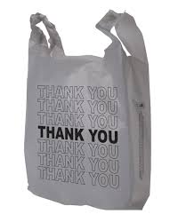 11.5"X6.5"X21"  PLASTIC - DOLPHIN THANK YOU T-SHIRT BAG - WHITE - 13MIC/0.55 MIL  1X700PCS 700CT #135